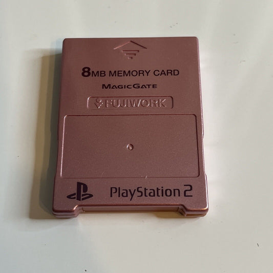Fujiwork Sony PlayStation PS2 MagicGate Memory Card Metallic Pink