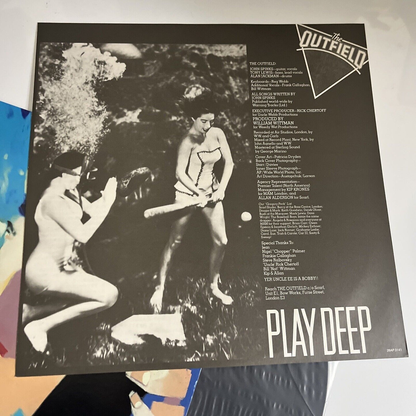 The Outfield – Play Deep 1985 LP Vinyl Record Obi Japan 28AP 3141
