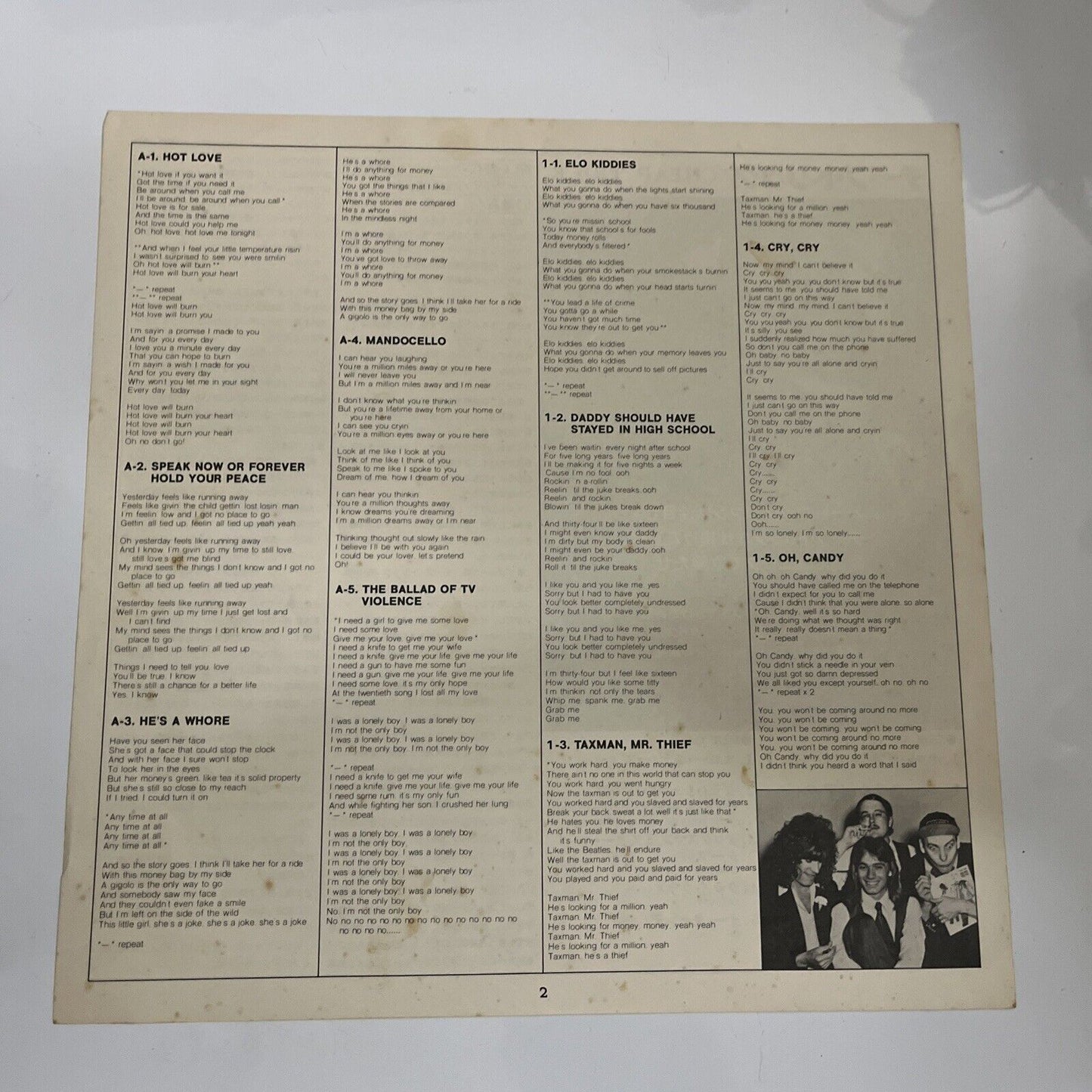 Cheap Trick – Cheap Trick 1977 LP Vinyl Epic Records 25AP 358