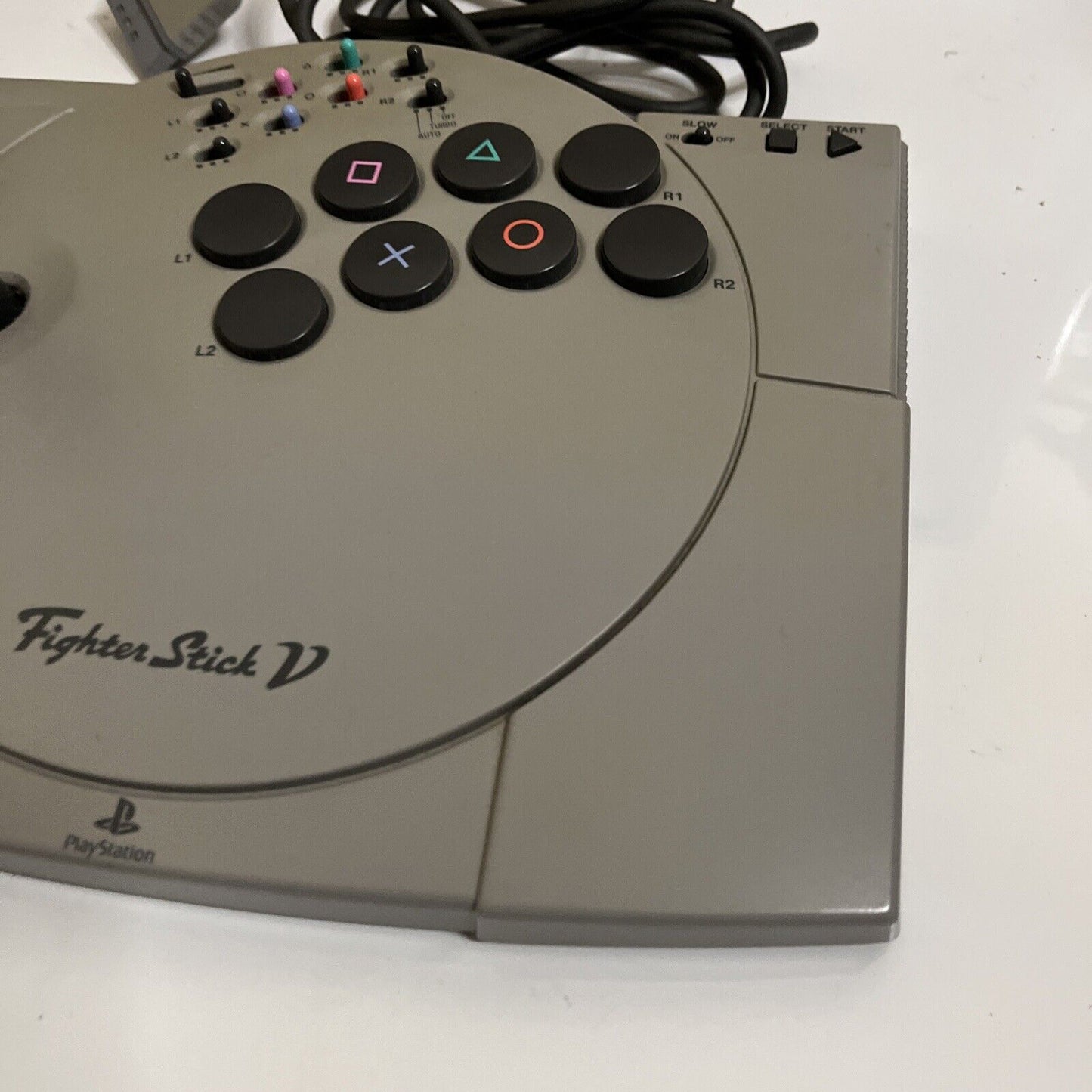 Sony ASCII Fighter Stick V Arcade Joystick with Rapid Fire PlayStation PS1 PS2