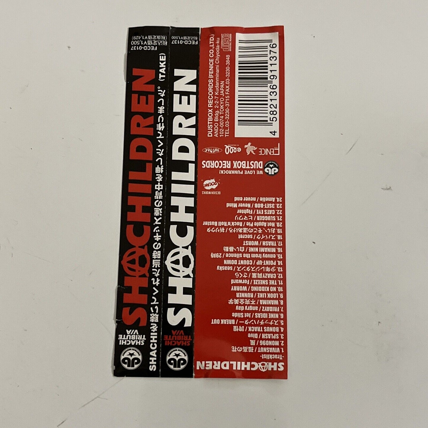 Shachi Tribute : ShⒶchildren (CD,2013) Rock Punk Compilation Obi Japan FECD-0137