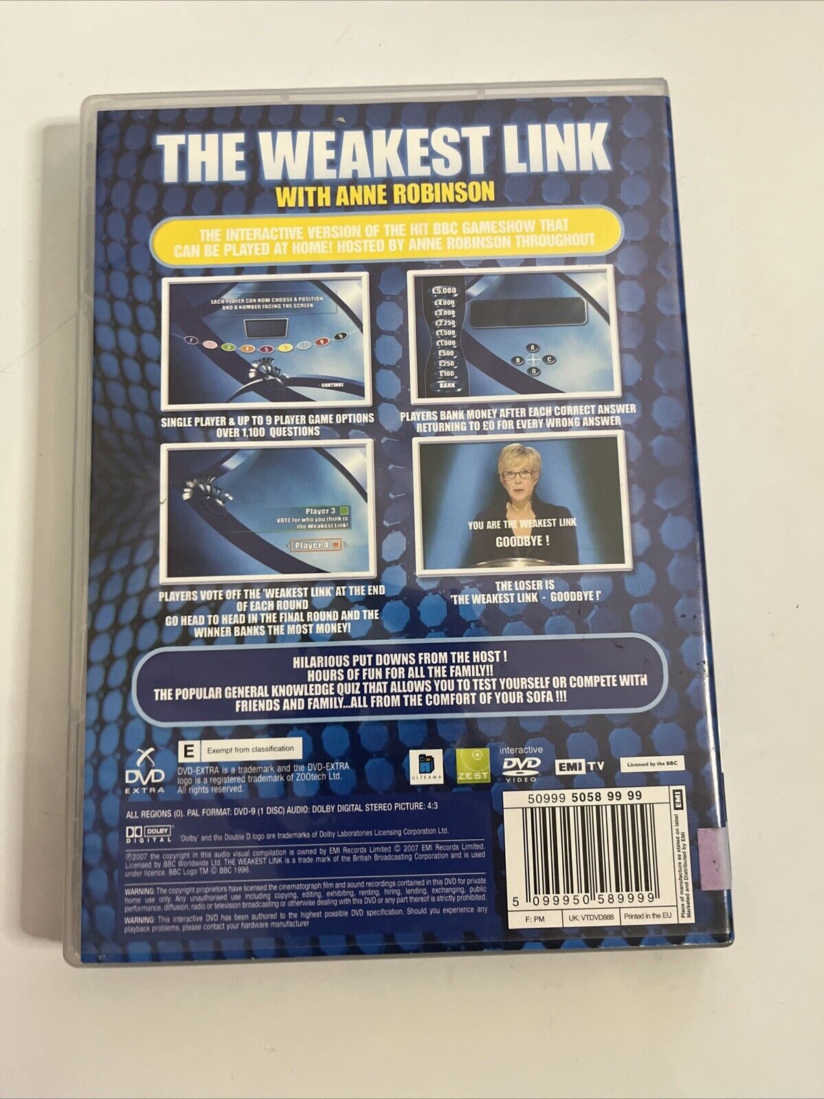 The Weakest Link Interactive DVD Game Quiz All Regions