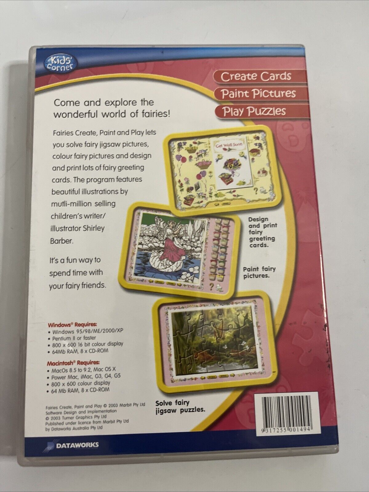 Fairies : Create, Paint and Play PC Mac CDROM 2003 Video Game