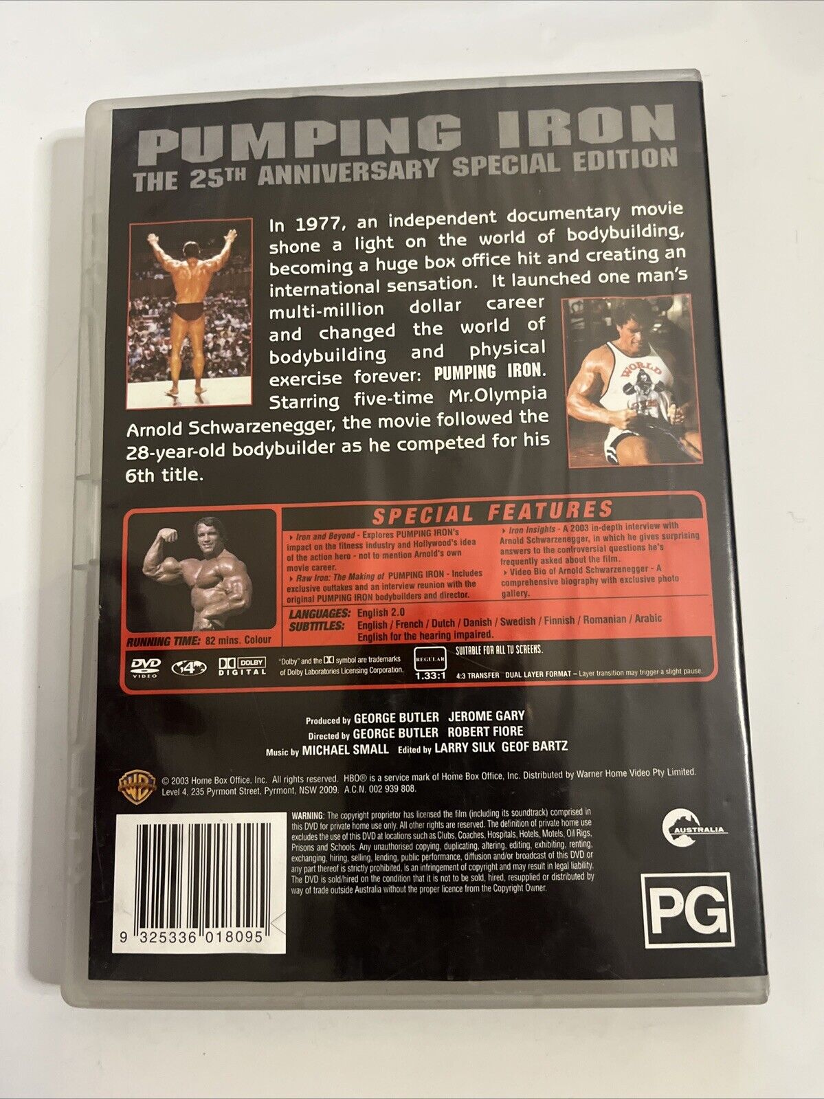 Pumping Iron 25th Anniversary Special Edition (DVD, 1977) Arnold Schwarzenegger