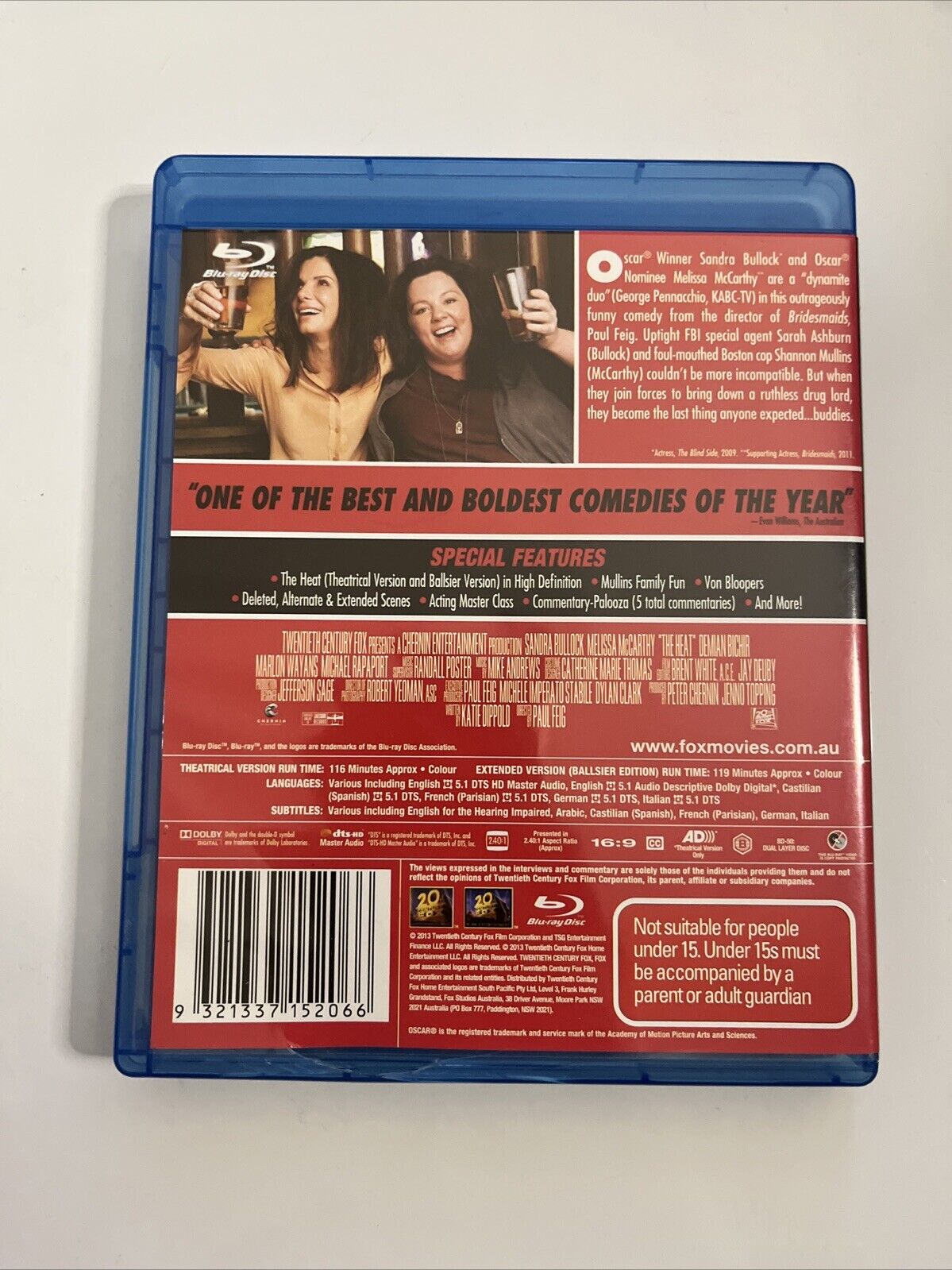 The Heat (Blu-ray, 2013) Melissa McCarthy, Sandra Bullock Region B