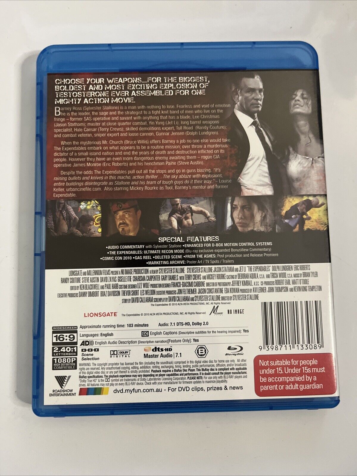 The Expendables Trilogy 1, 2, 3 (Bluray, 2014) Sylvester Stallone Region B