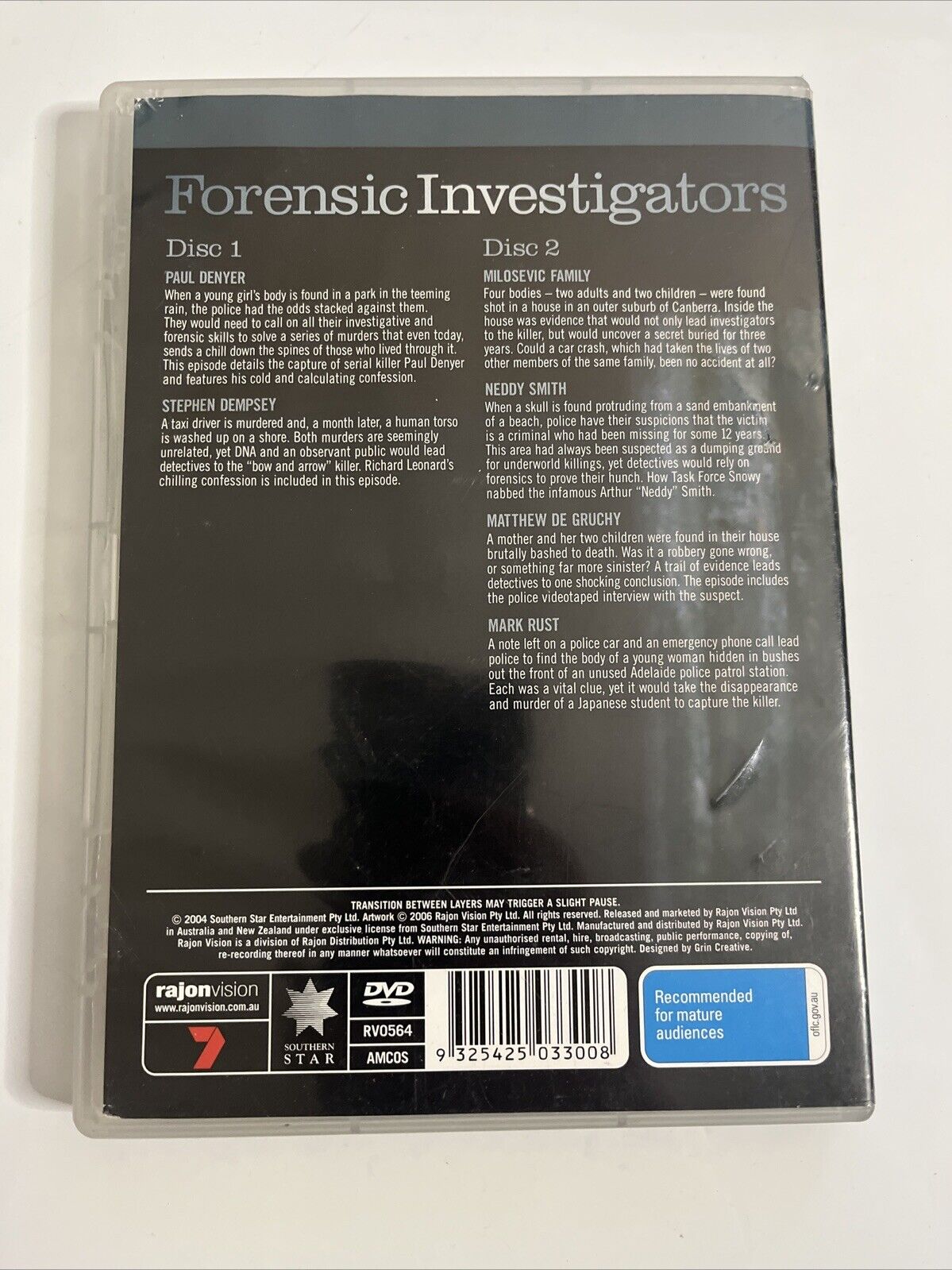 Forensic Investigators : Series 1-2 (DVD, 2004) True Crime Presented Lisa McCune