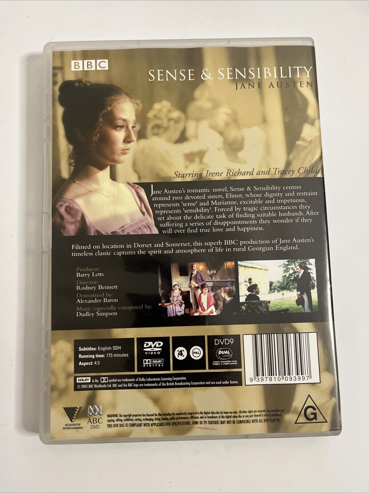 Sense and Sensibility (DVD, 1986) BBC Series Irene Richard Tracey Childs Region4