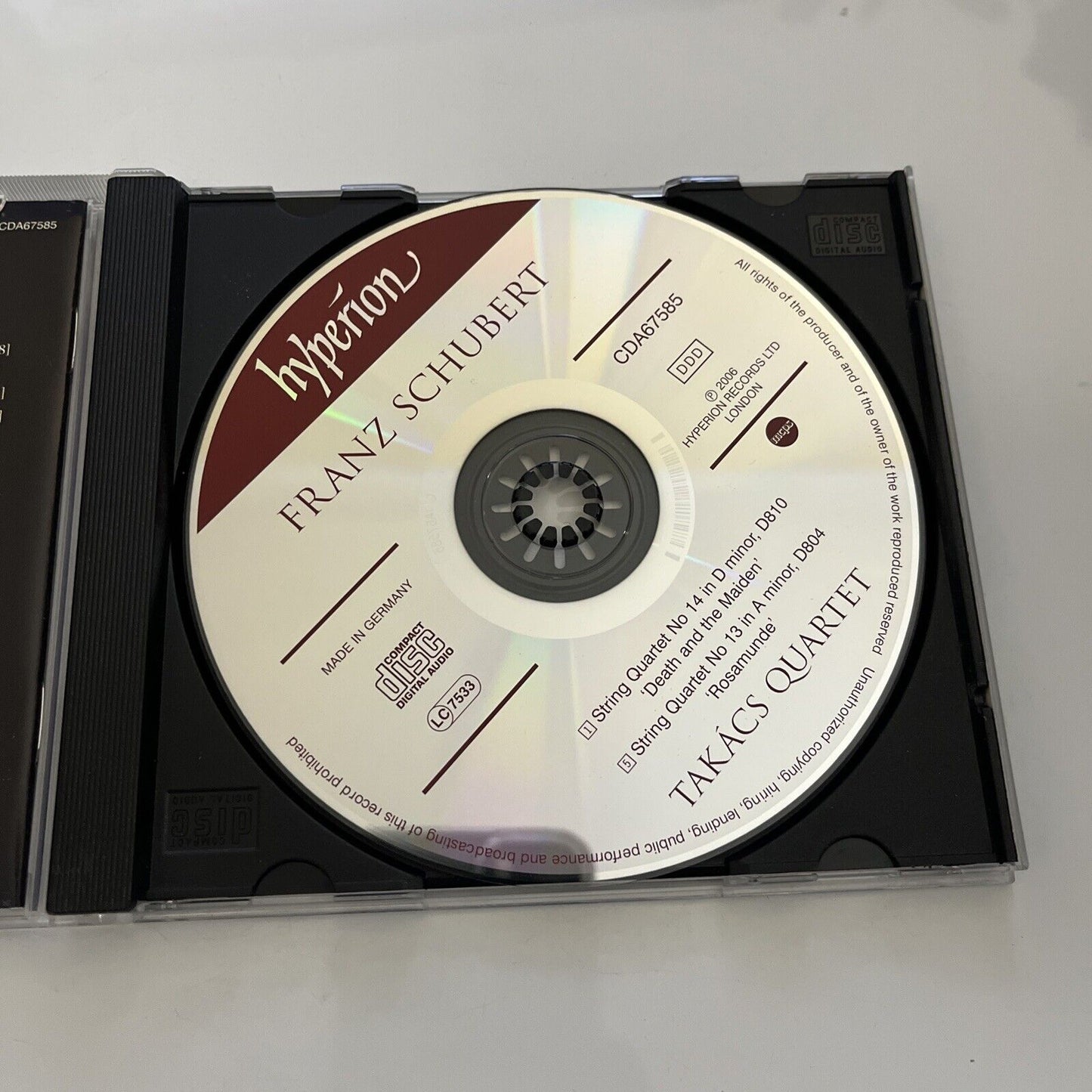 Schubert: Death and the Maiden by Takacs Quartet (CD, 2006) Hyperion Records