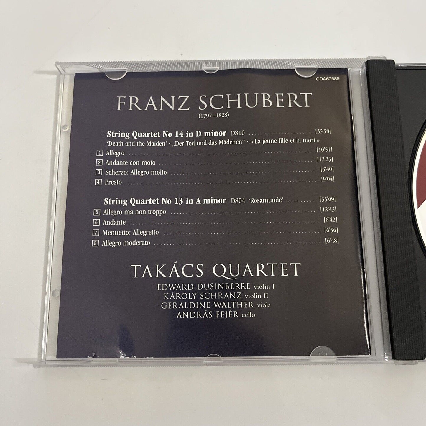 Schubert: Death and the Maiden by Takacs Quartet (CD, 2006) Hyperion Records