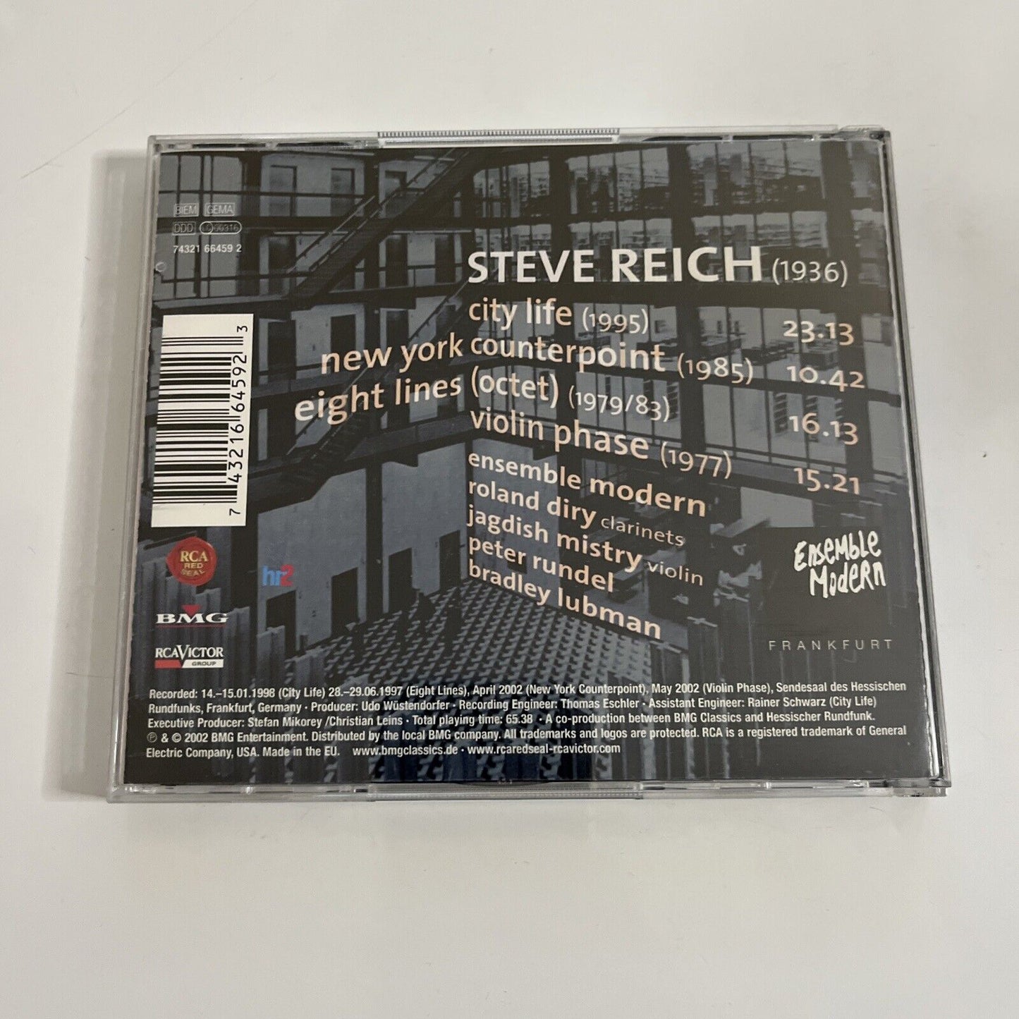 City Life • New York Counterpoint • Eight Lines • Violin by Steve Reich Ensemble