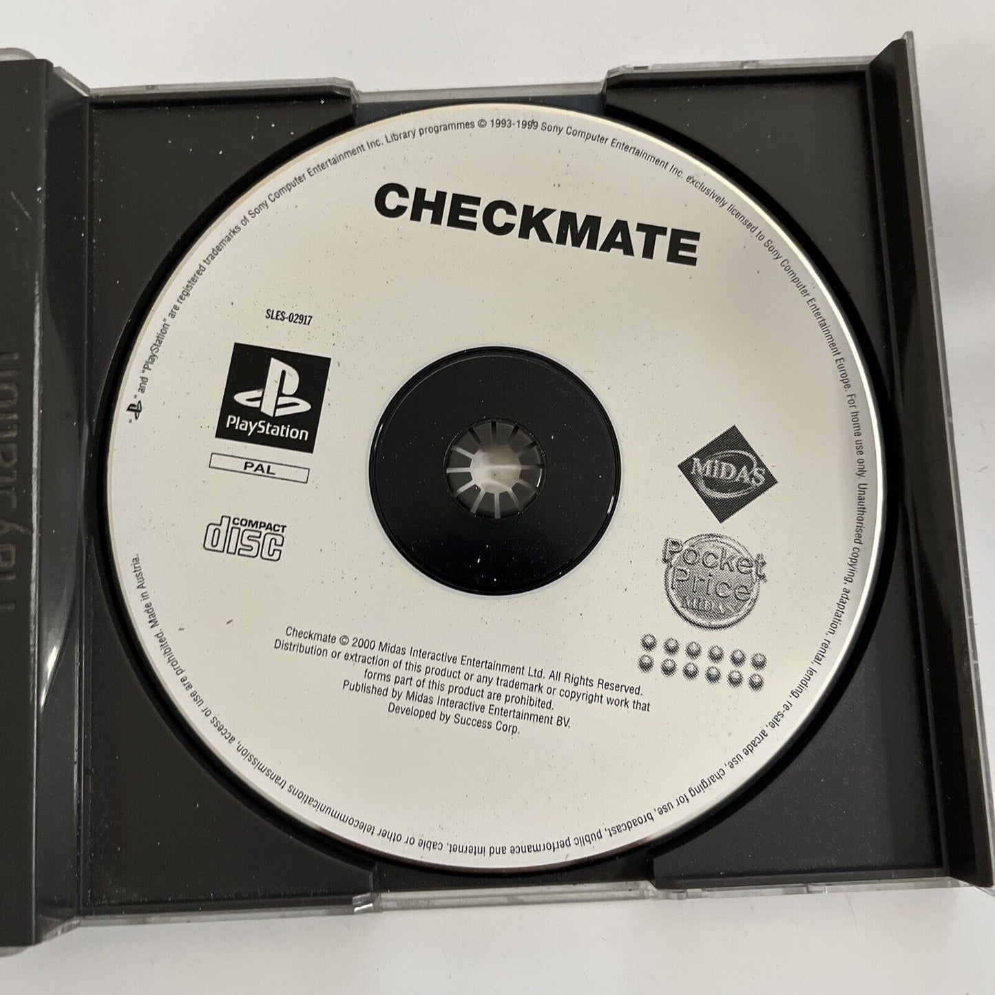Checkmate PS1 Sony PlayStation 1 PAL Chess 2001 Game Complete