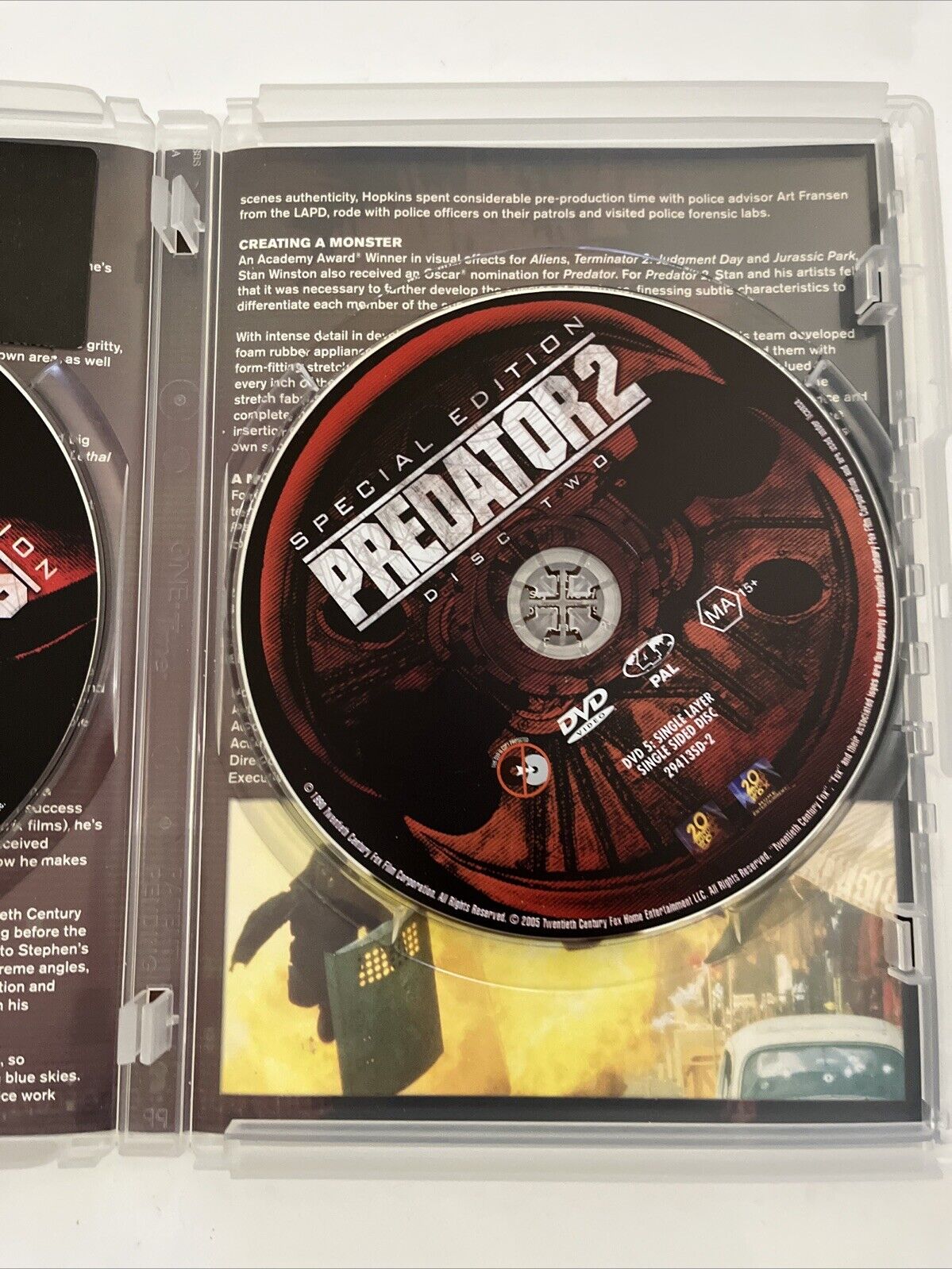 Predator 2 Special Definitive Edition (DVD, 1990, 2-Disc) Danny Glover Region 4