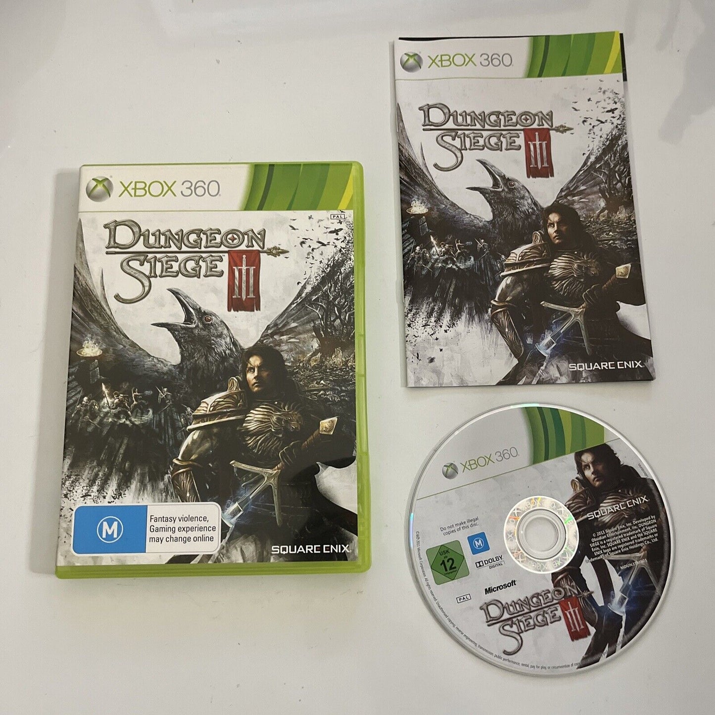 Dungeon Siege III Microsoft Xbox 360 PAL 2011 Game Complete