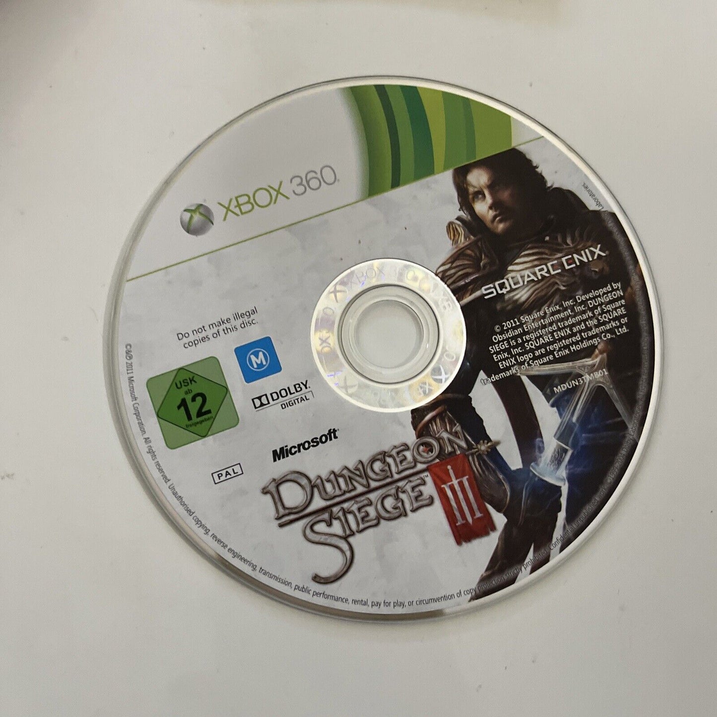 Dungeon Siege III Microsoft Xbox 360 PAL 2011 Game Complete