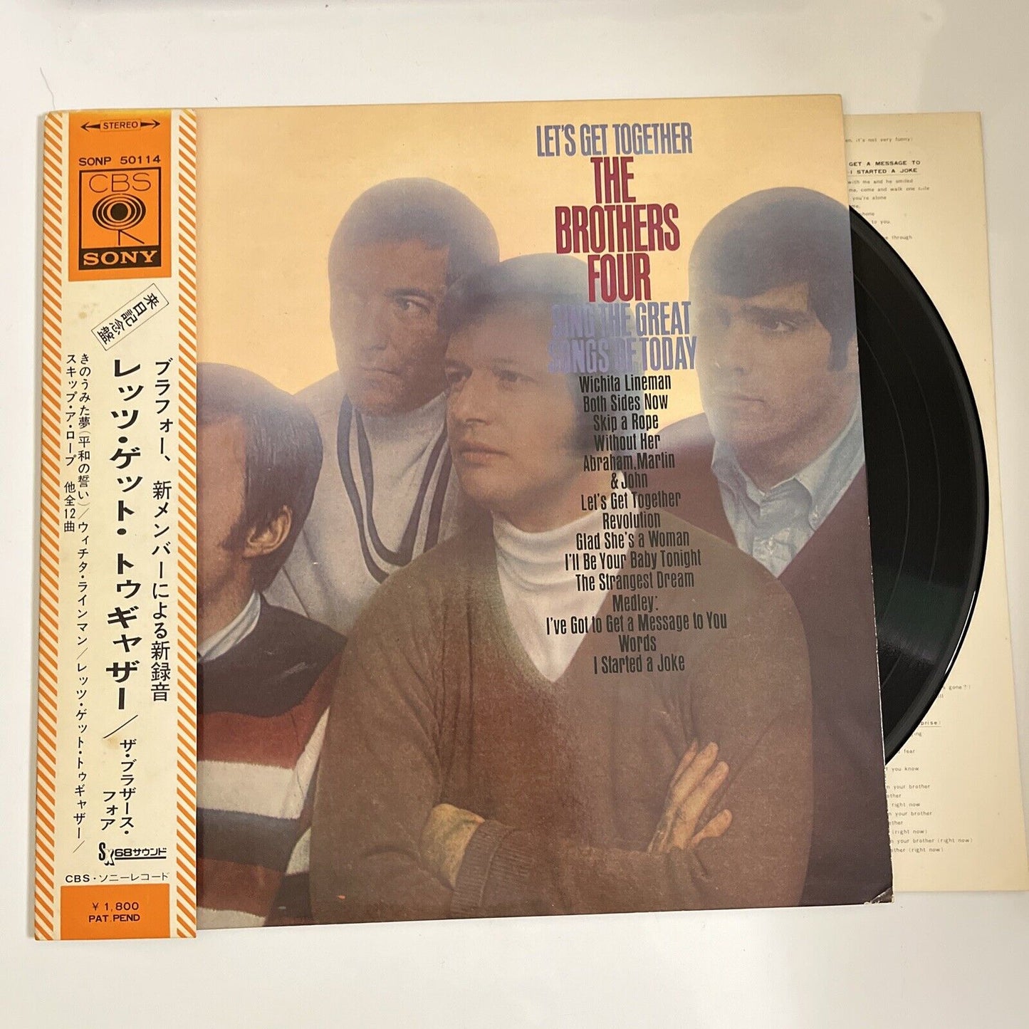 The Brothers Four – Let's Get Together 1969 LP Vinyl Record Obi Japan SONP-50114