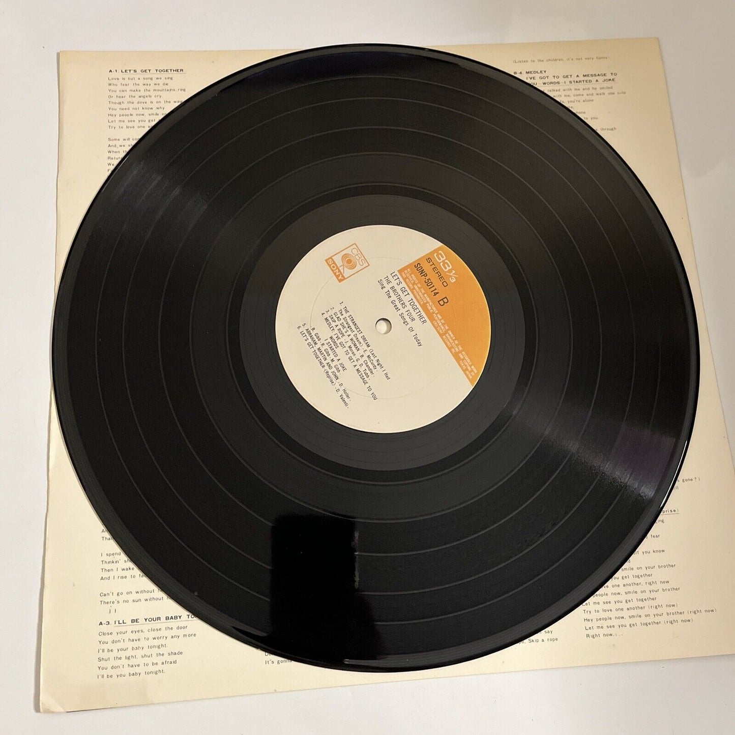 The Brothers Four – Let's Get Together 1969 LP Vinyl Record Obi Japan SONP-50114