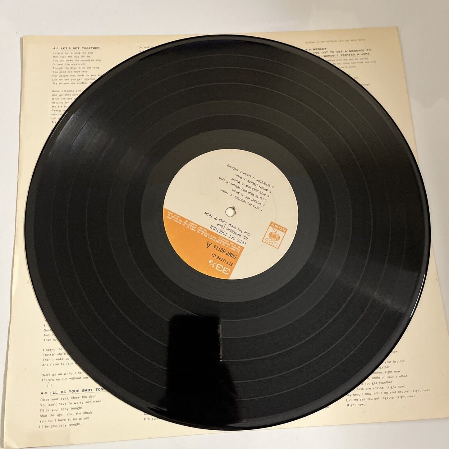 The Brothers Four – Let's Get Together 1969 LP Vinyl Record Obi Japan SONP-50114