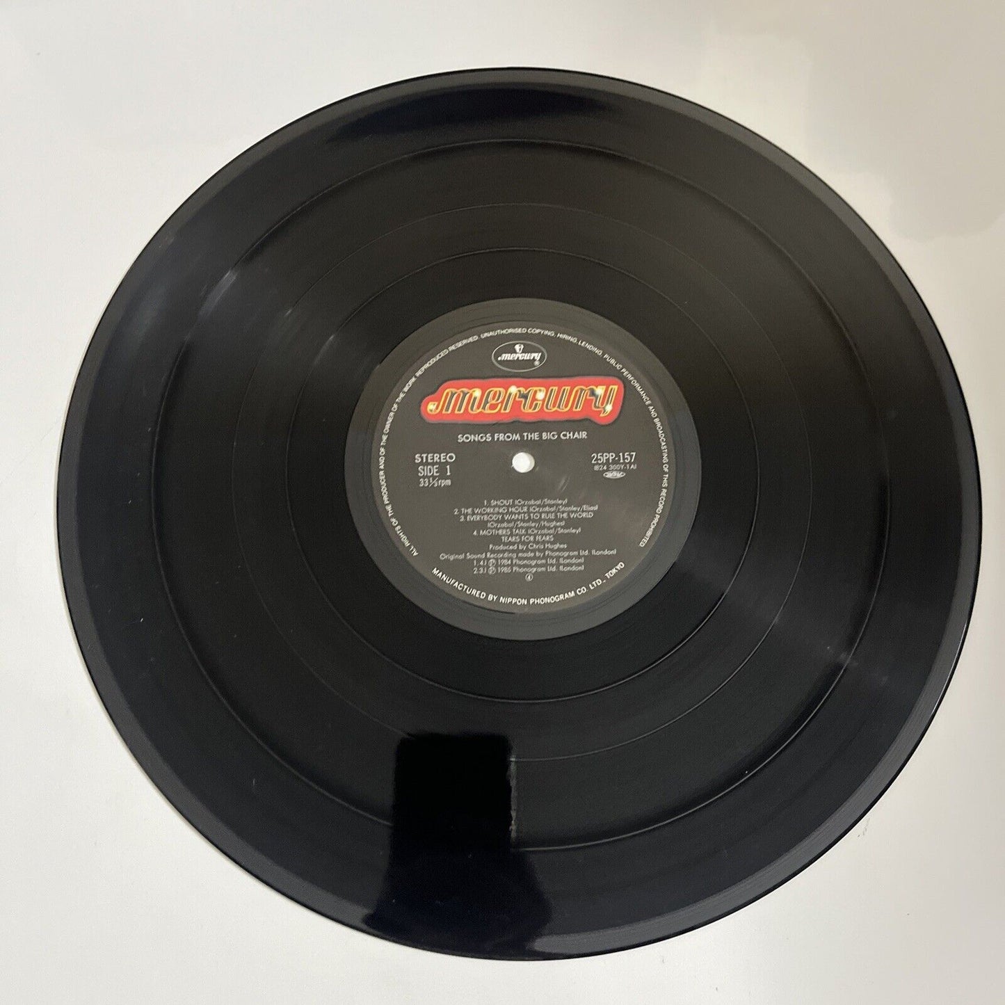 Tears For Fears – Songs From The Big Chair 1985 LP Vinyl Record Mercury 25PP-157