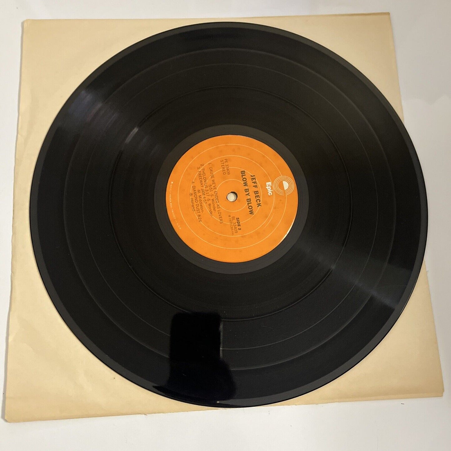 Blow By Blow by Jeff Beck 1975 LP Vinyl Record Epic Records PE 33409