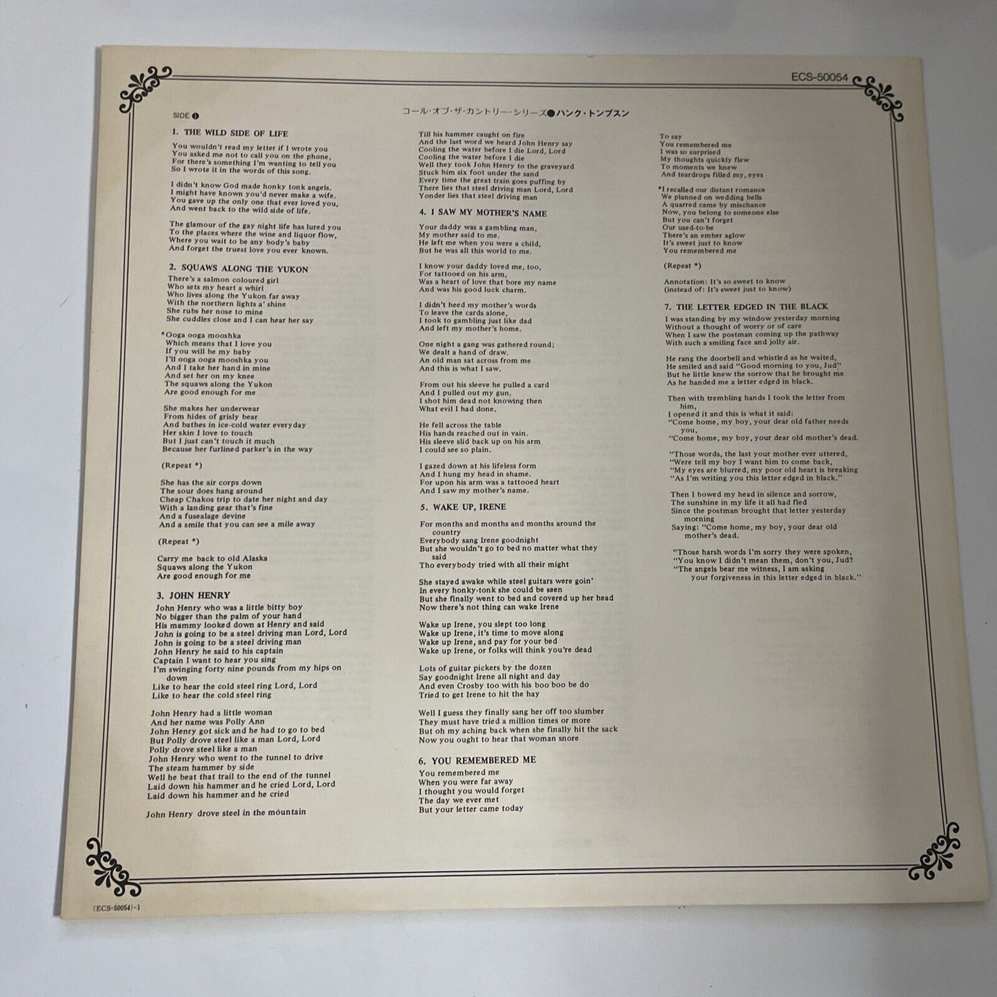 Call of the Country by Hank Thompson LP Vinyl Record Obi Japan Capitol Records