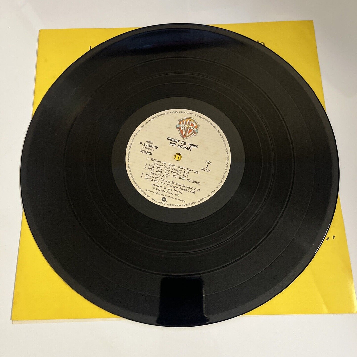 Tonight I'm Yours by Rod Stewart 1981 LP Vinyl Album Record Obi Japan P-11067W