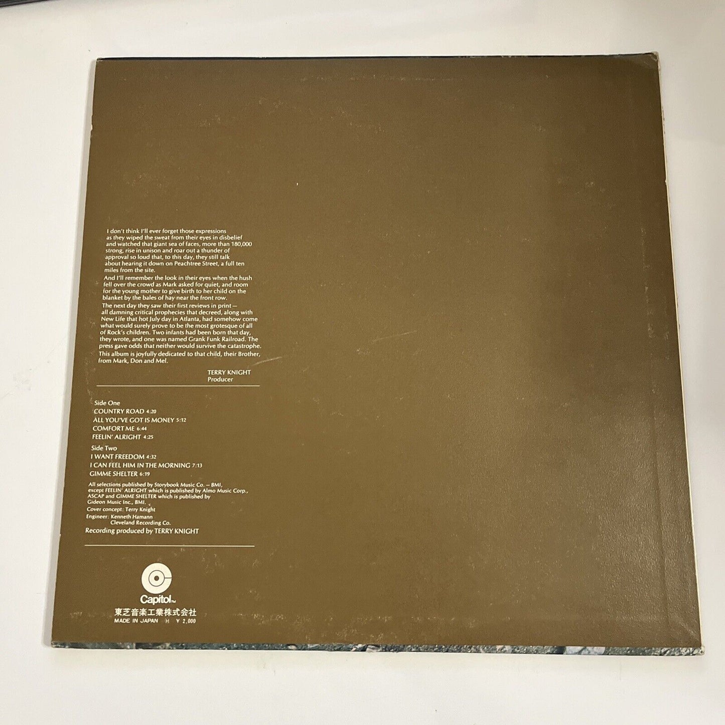 Survival by Grand Funk LP 1971 Vinyl Album Record Capitol CP-80255