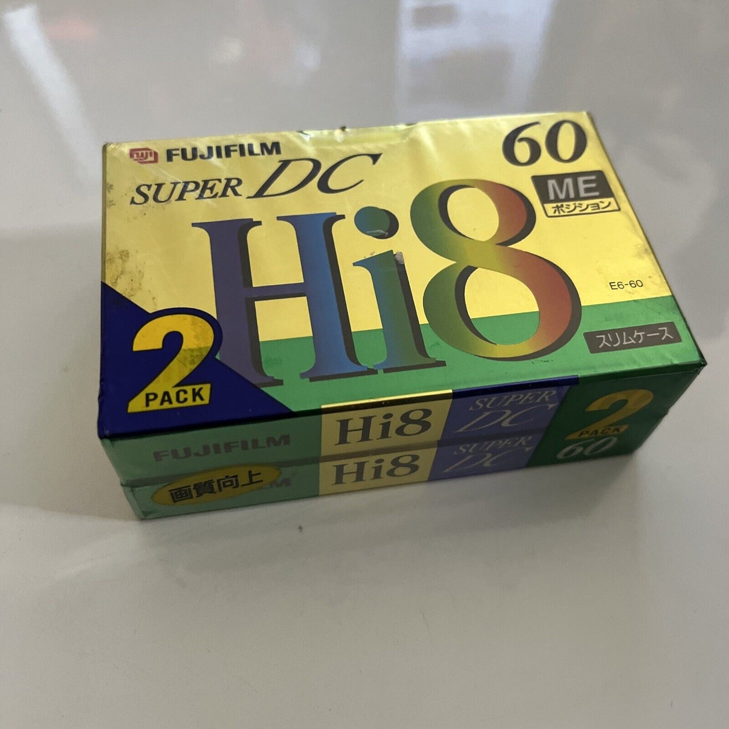 Fujifilm Hi8 60 Min 8mm Video Cassette 2 Pack E6-60 Made in Japan NEW Sealed