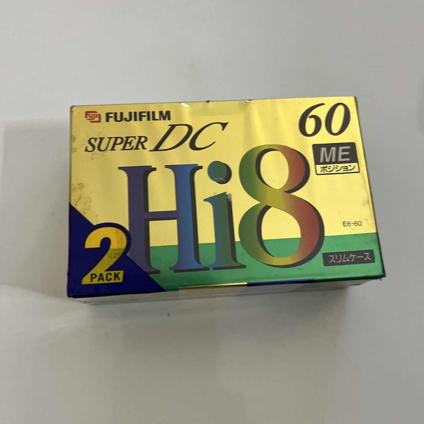 Fujifilm Hi8 60 Min 8mm Video Cassette 2 Pack E6-60 Made in Japan NEW Sealed