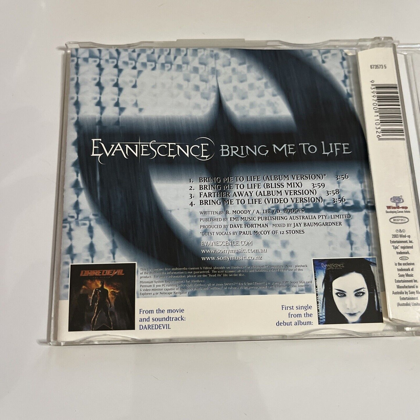 Evanescence – Bring Me To Life (CD, 2003, Enhanced CD) Single