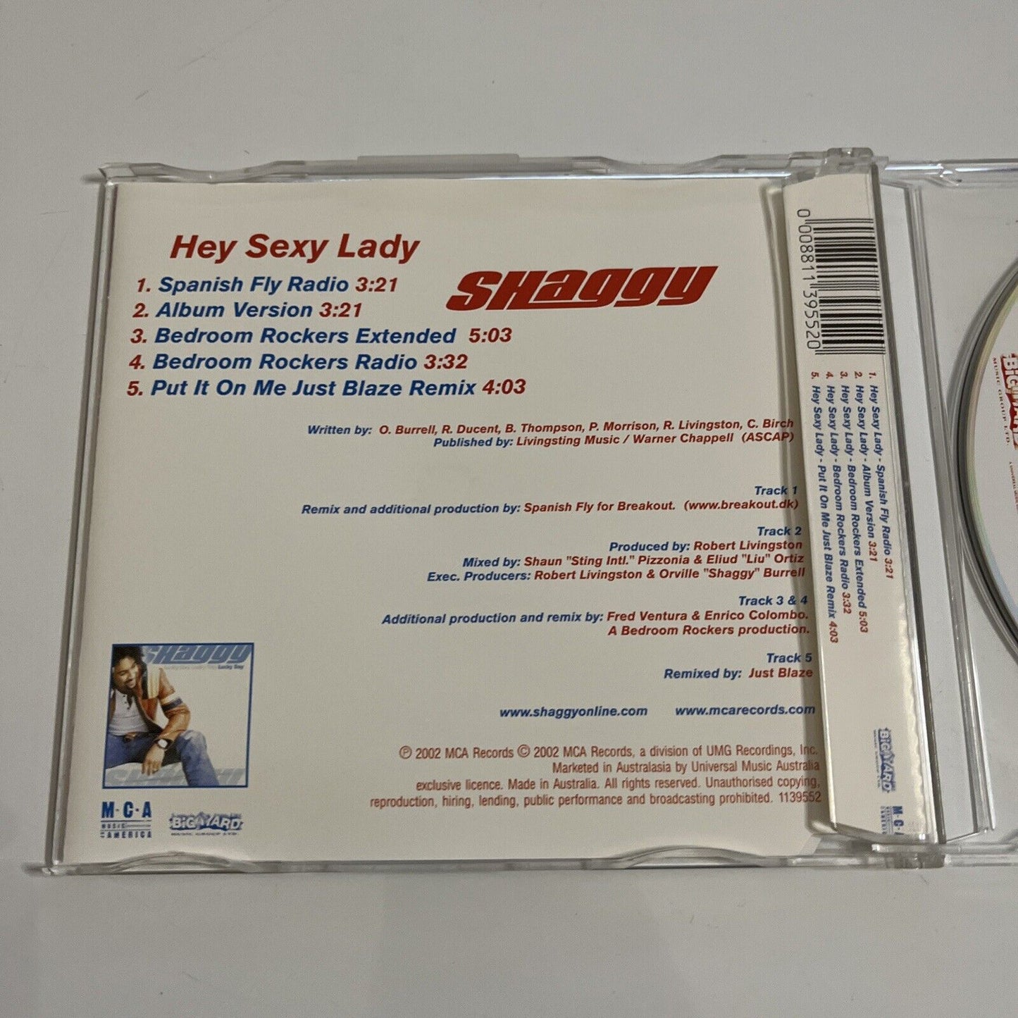 Hey Sexy Lady by Shaggy (CD, 2002) Single