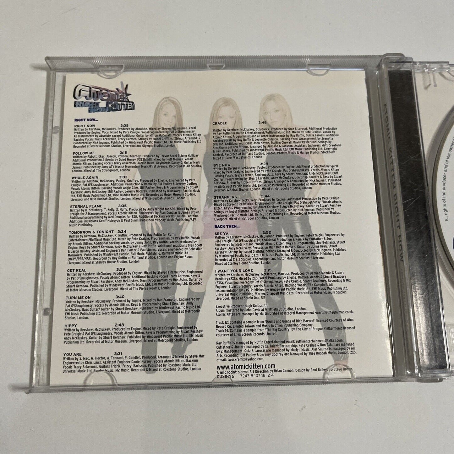 Right Now by Atomic Kitten (CD, 2001) Album