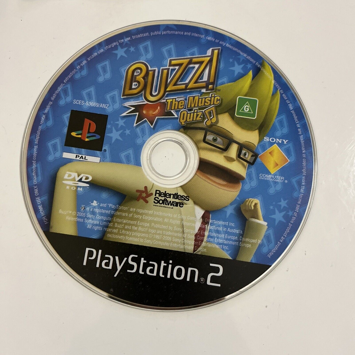 Buzz! The Music Quiz PS2 Sony PlayStation 2 PAL Game