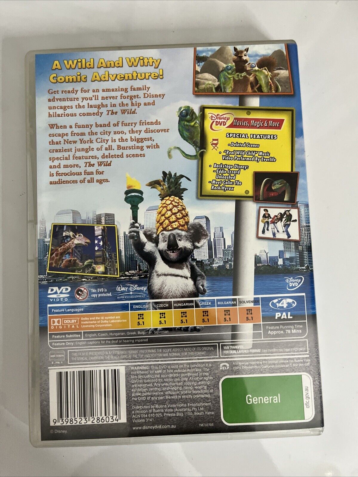 The Wild (DVD, 2006) Disney Animated Film Region 4