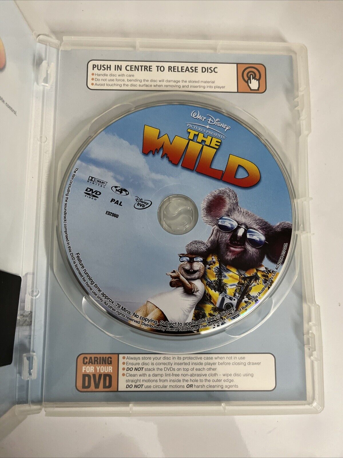 The Wild (DVD, 2006) Disney Animated Film Region 4