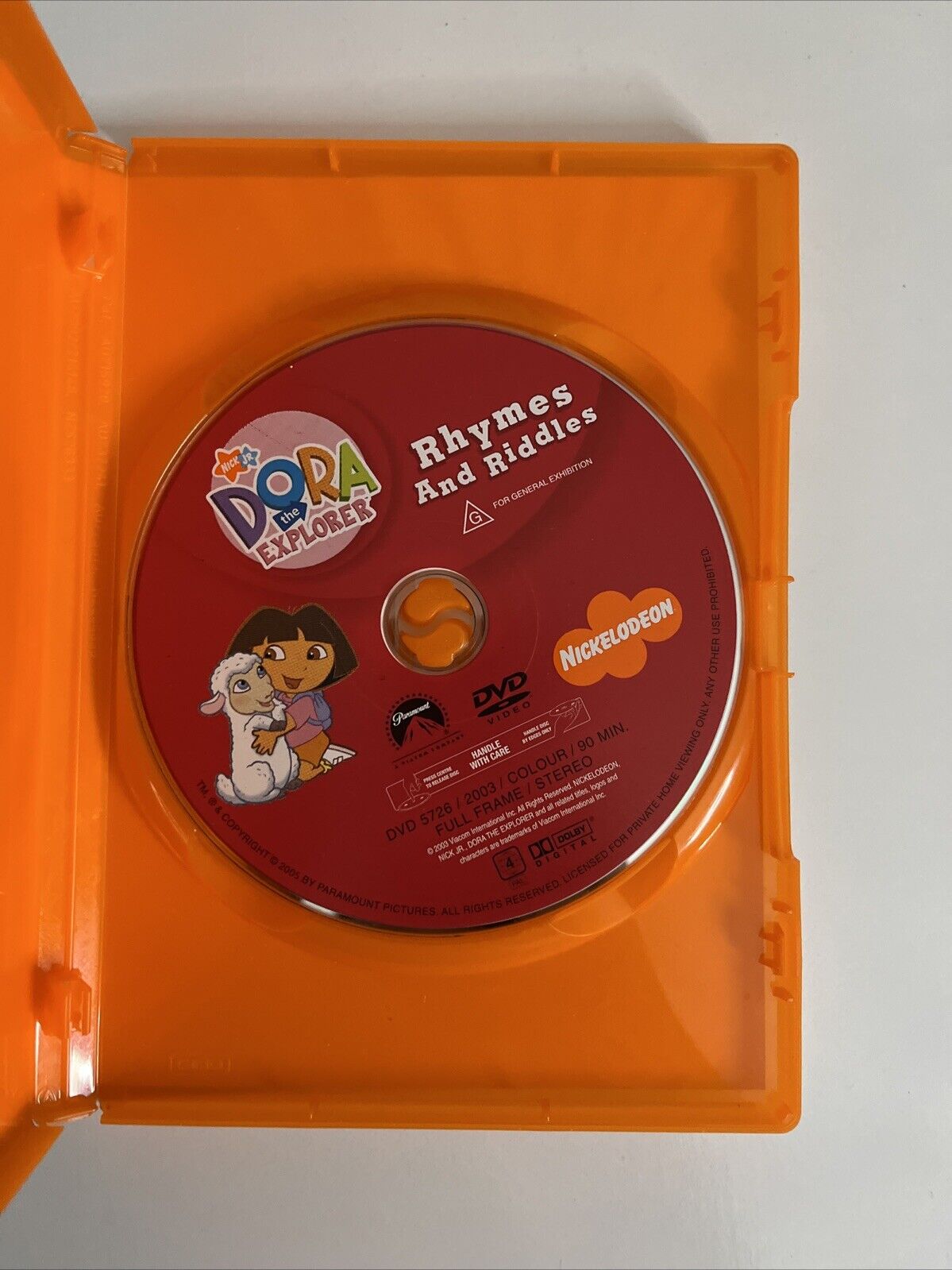 Dora the Explorer Rhymes & Riddles (DVD, 2000) Nickelodeon Animation Region 4