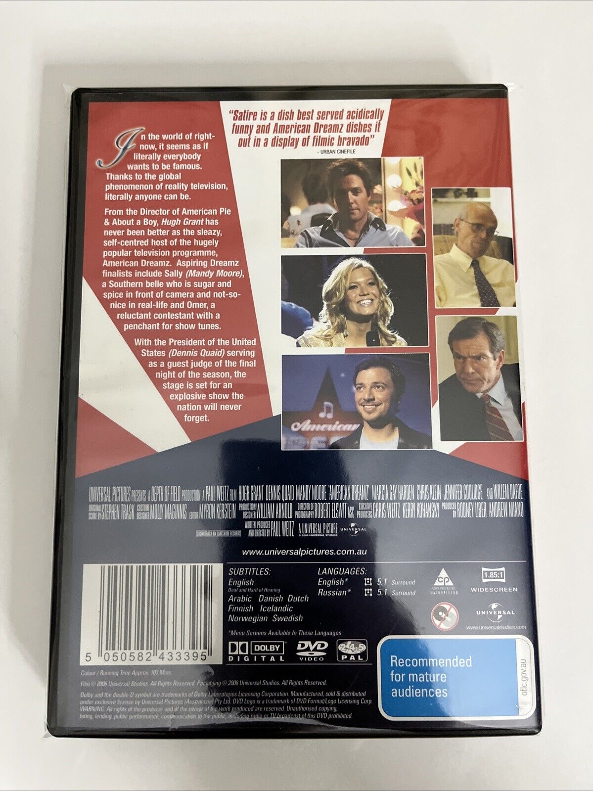 American Dreamz (DVD, 2006) Hugh Grant, Dennis Quaid, Chris Klein Region 4 NEW