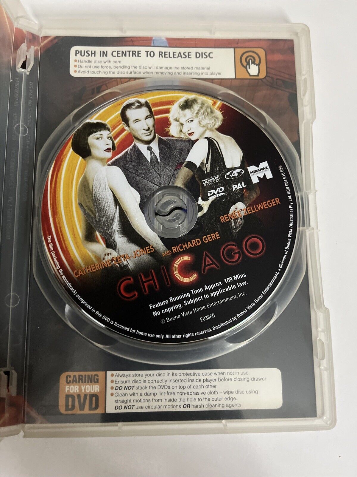 Chicago (DVD, 2002) Richard Gere, Renee Zellweger, Catherine Zeta Jones Region 4