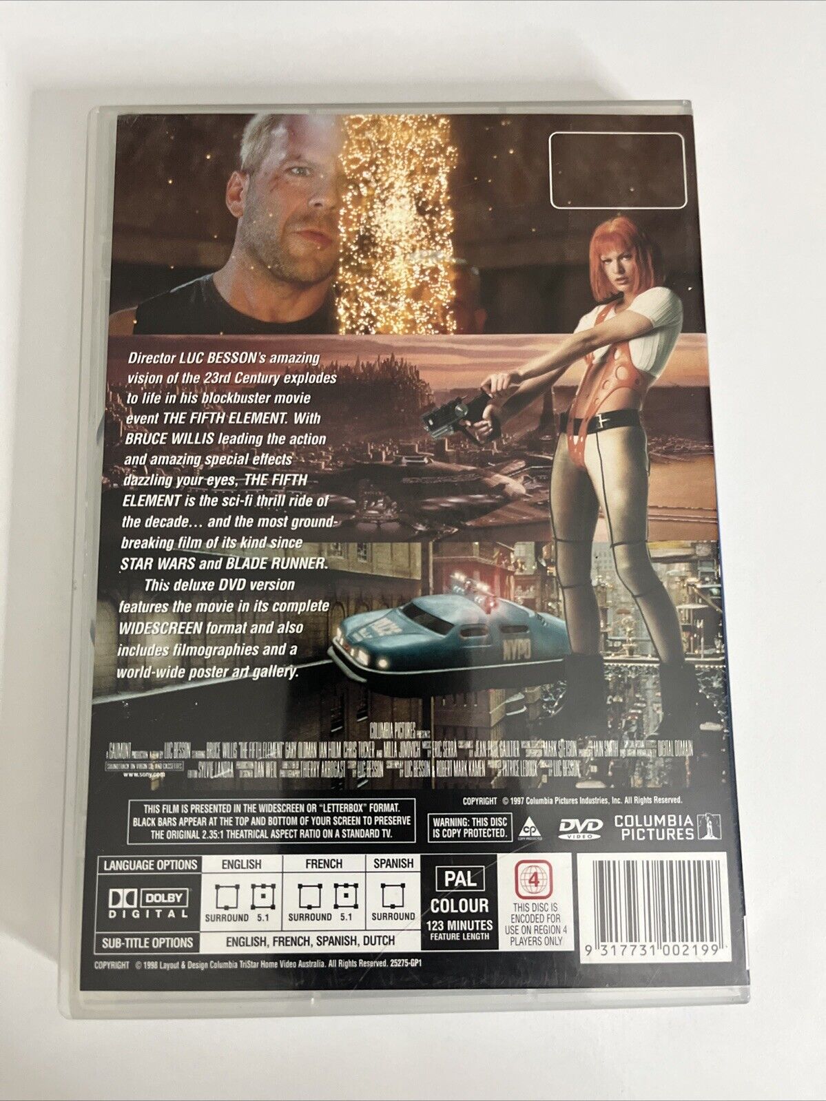 The Fifth Element (DVD, 1997) Gary Oldman, Bruce Willis, Milla Jovovich Region 4