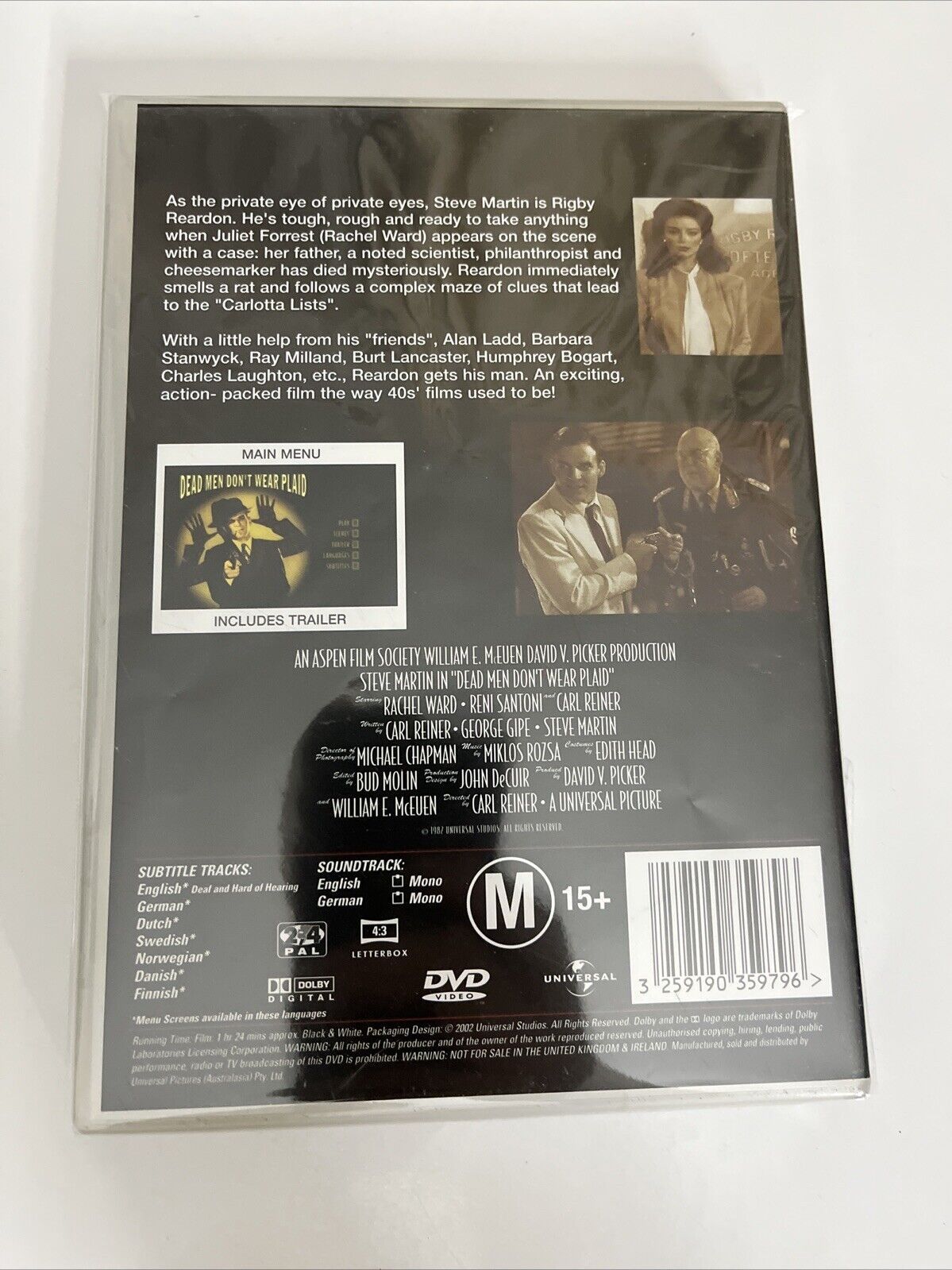 Dead Men Don't Wear Plaid (DVD, 1982) Steve Martin Region 4 &2 NEW