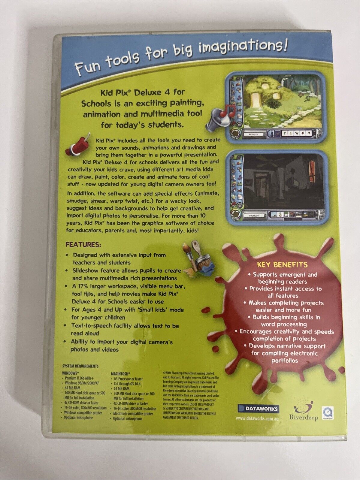Kid Pix Deluxe For Schools 4 PC Windows MAC Educational Software