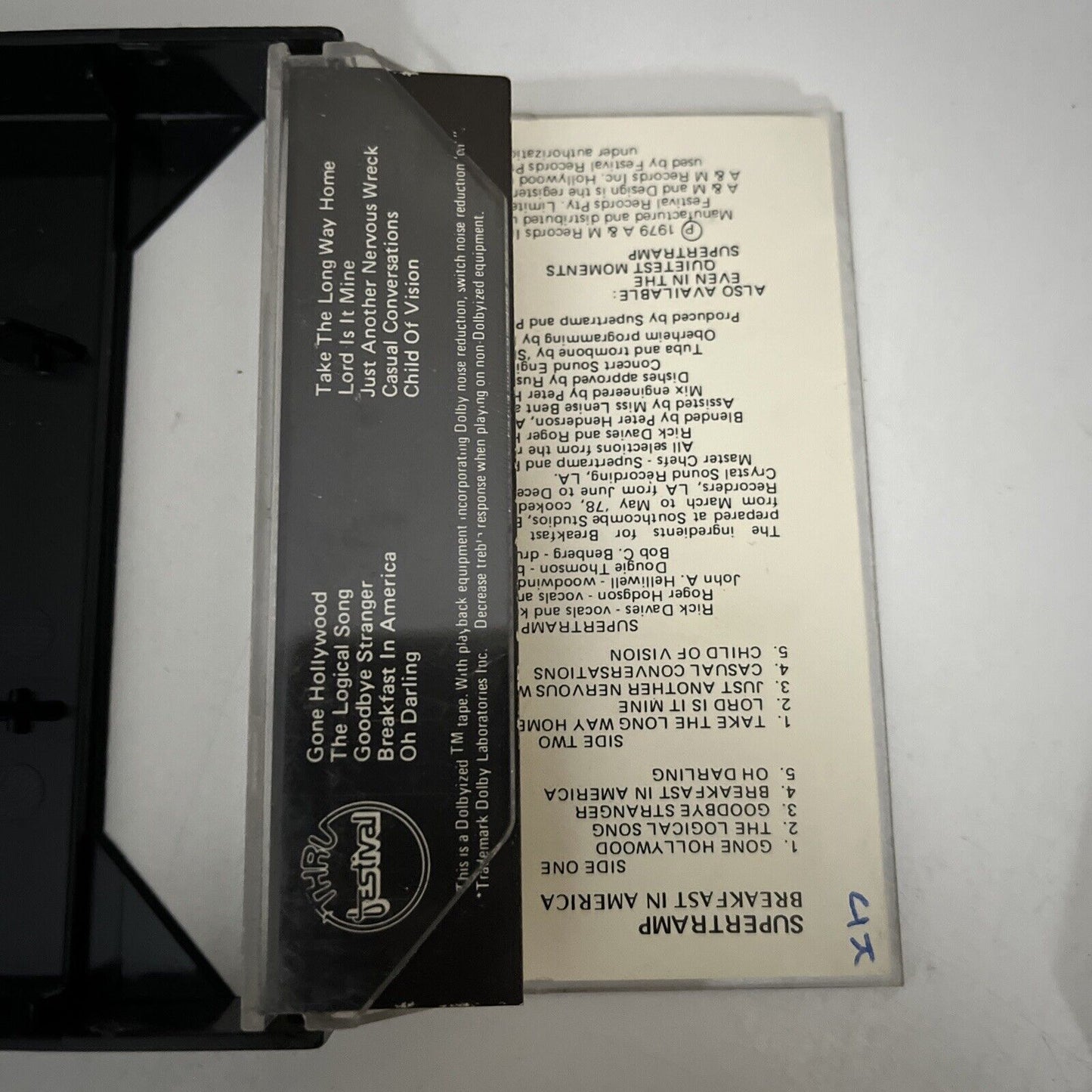 Supertramp – Breakfast In America (Music Cassette, 1979) Album C36715