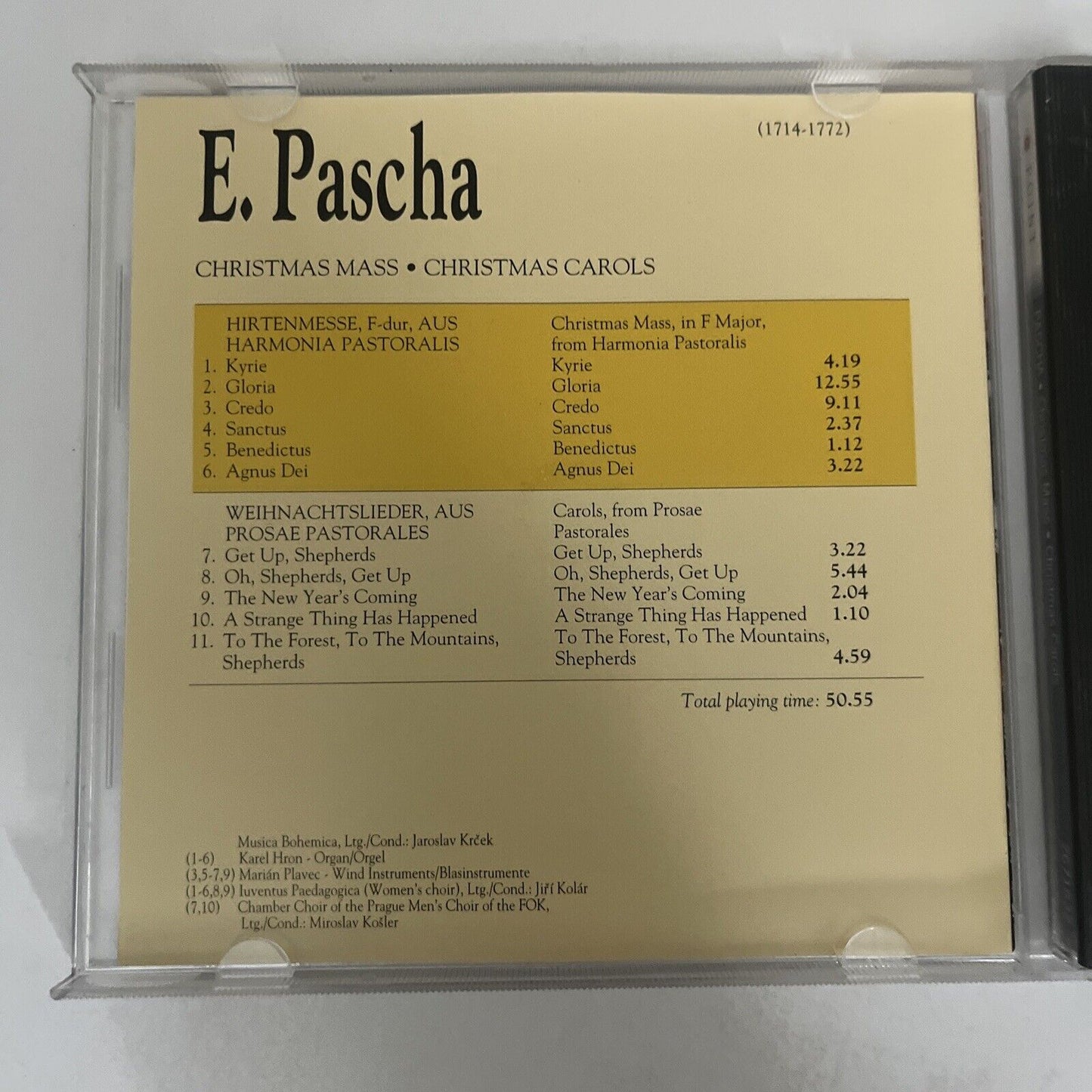 Edmund Pascha: Christmas Mass and Carols (CD, 1994) Album