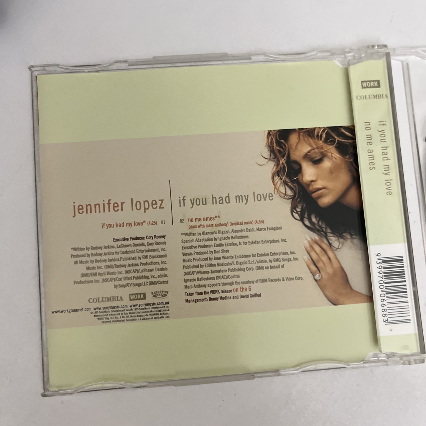Jennifer Lopez – If You Had My Love (CD, 1999) Australia Promo 667461 2