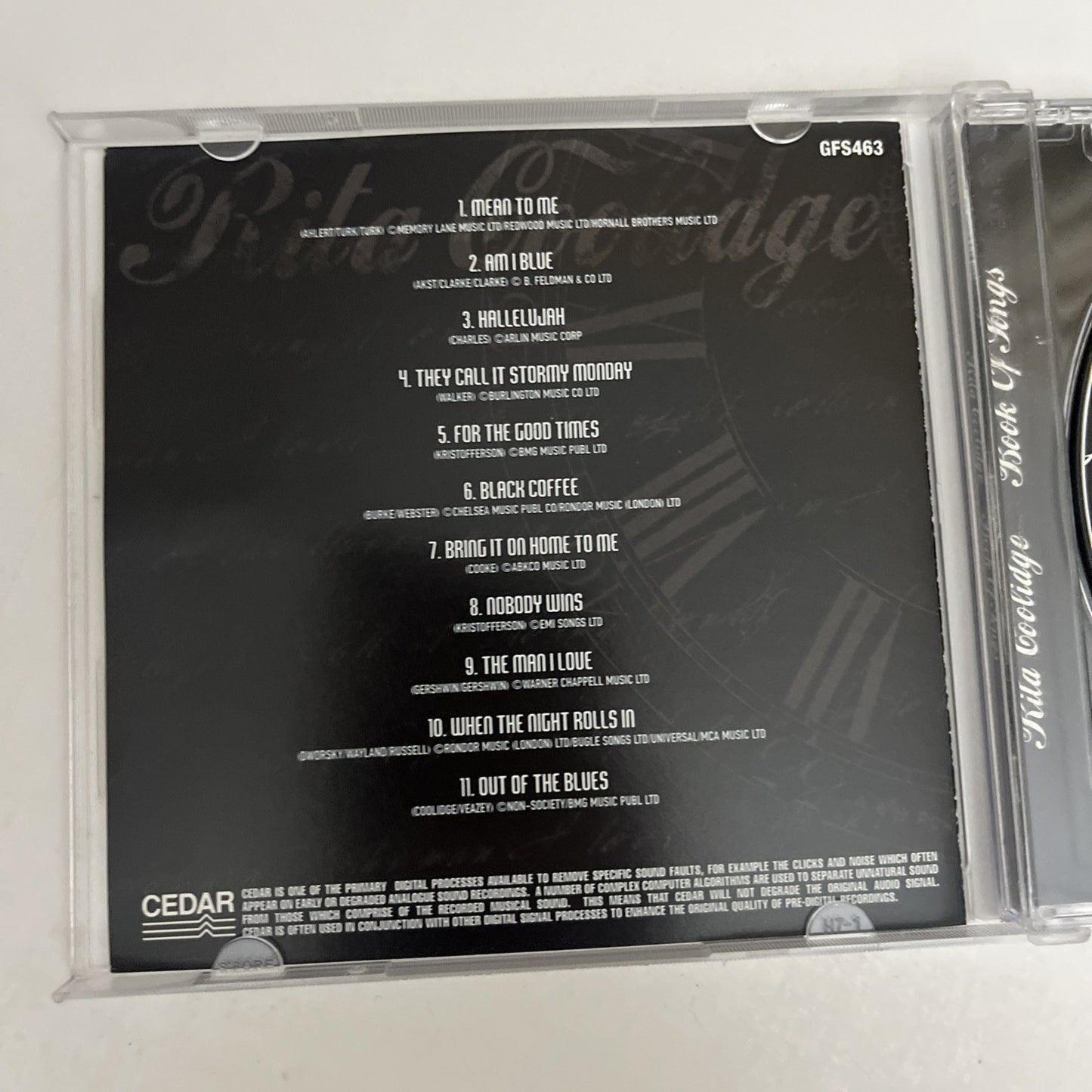 Rita Coolidge – Book Of Songs (CD, 2000) Album GFS463