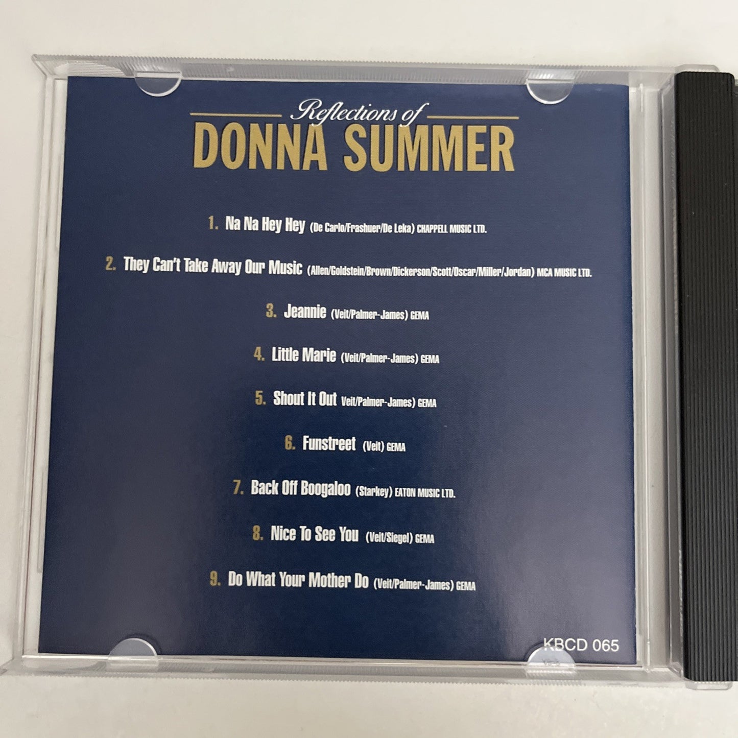 Donna Summer – Reflections Of Donna Summer (CD, 1997) Album KBCD 065