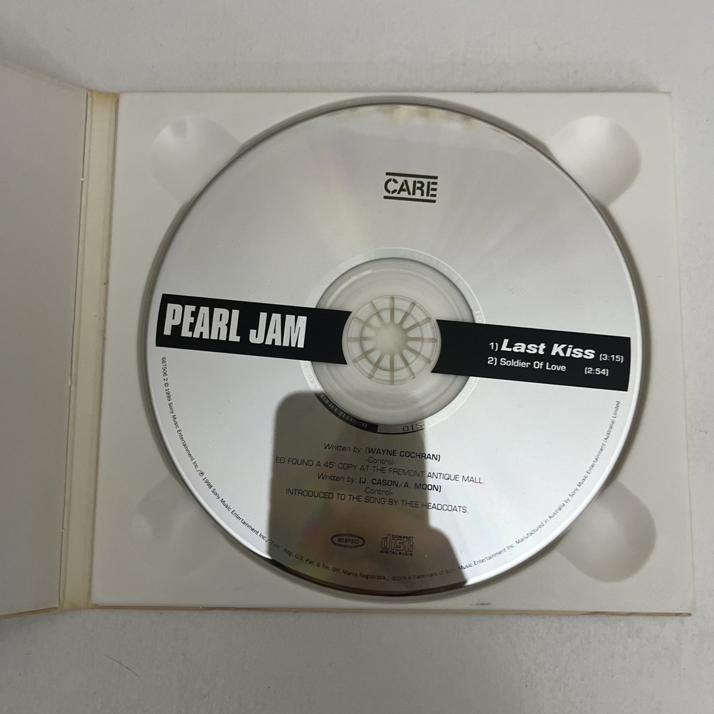 Pearl Jam – Last Kiss (CD, 1999) Digipak 667506 2