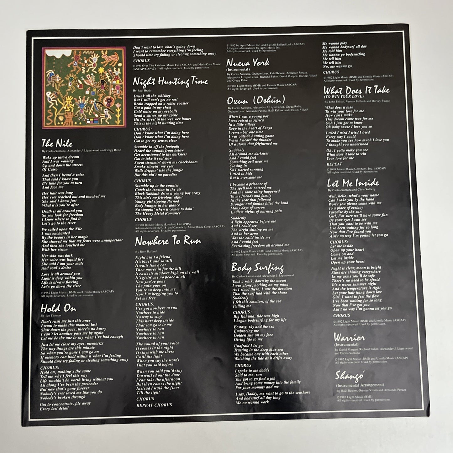 Santana – Shango (Vinyl, 1982) Japan LP Album Record 25AP 2382