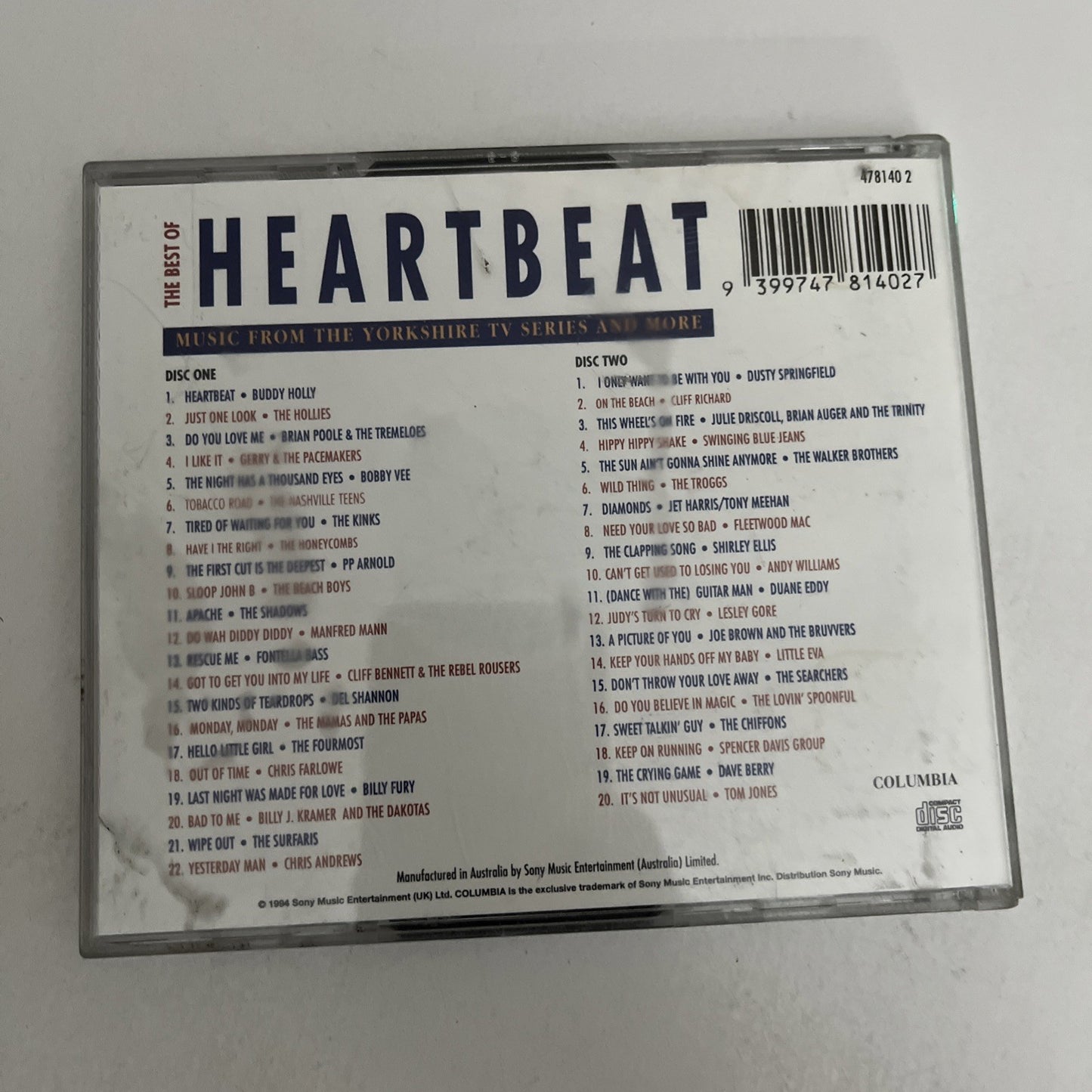 Best Of Heartbeat (Music From The Yorkshire TV Series) (CD, 1994) 2-Disc