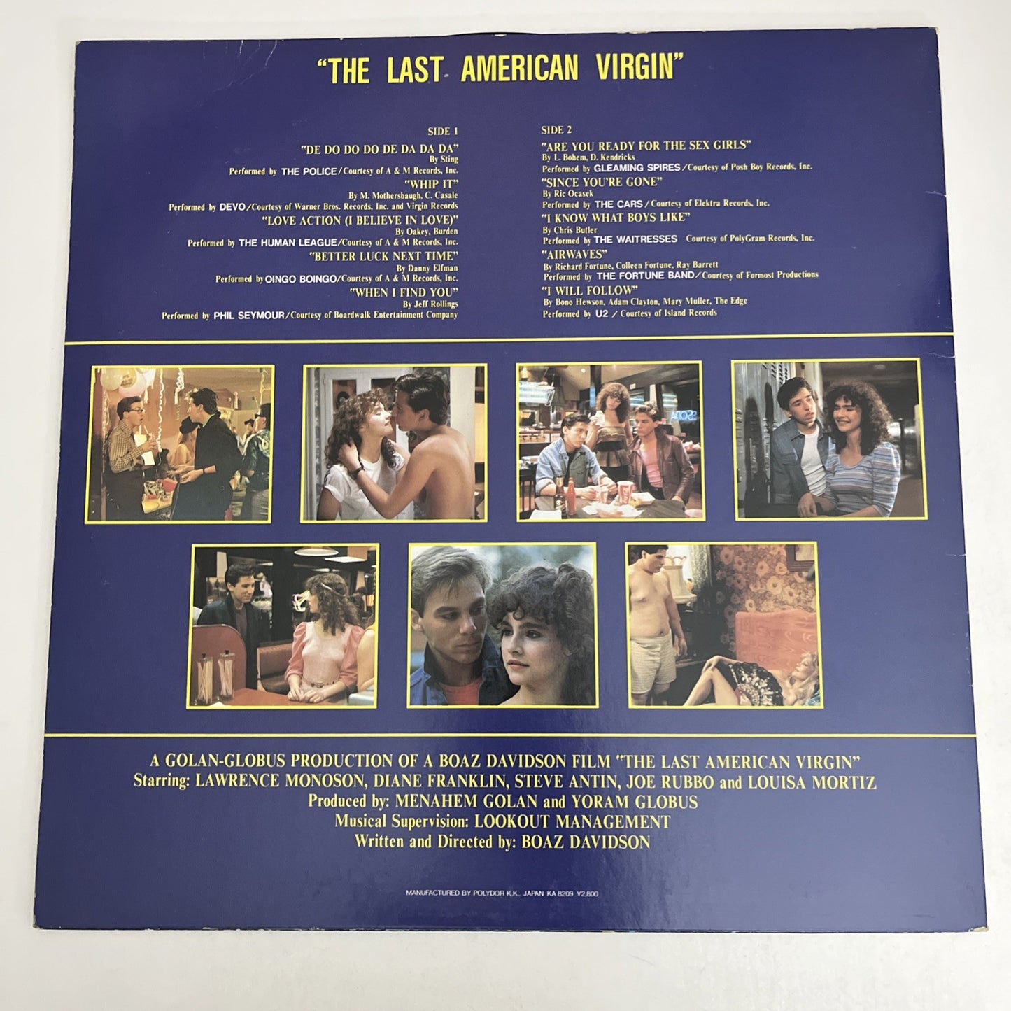 The Last American Virgin OST Film Soundtrack 1982 LP Vinyl Record 28MM 0206